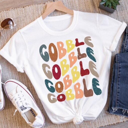 Gobble Thanksgiving Shirt, Matching Shirts, Family Shirts, Thanksgiving Shirt, Teacher Shirt, Fall Shirt, Retro Thanksgiving