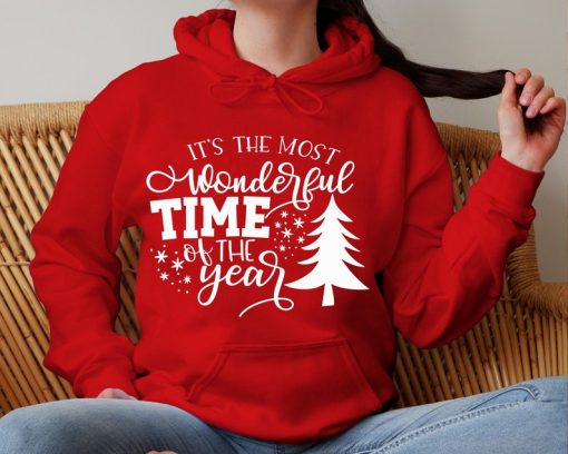 It's the most wonderful time, New Year Hoodie, Christmas Hoodie, hoodie gift, Christmas gift, Merry Christmas