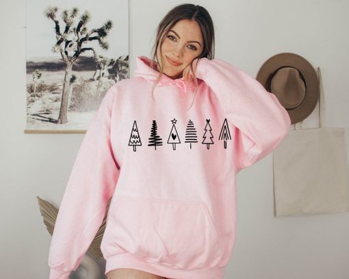 Christmas Trees Hoodie, Trees Hoodie, Christmas reindeer trees Hoodie, Christmas hoodie, Hoodie for women, Christmas gift