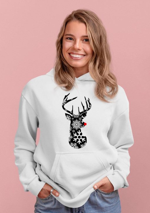 Christmas Deer Hoodie, Deer Head Hoodie, Christmas hoodie, Christmas graphic, Christmas gift