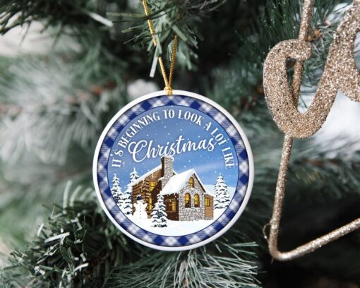 It's Beginning To Look A Lot Like Christmas Ornament, Memorial Ornament, Custom Christmas Ornament, Ceramic Ornament