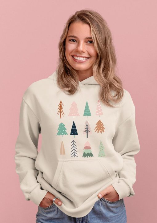 Christmas Trees Hoodie, Trees Botanical Hoodie, Christmas Hoodie, Christmas Graphic, Christmas gift, Hoodie gift