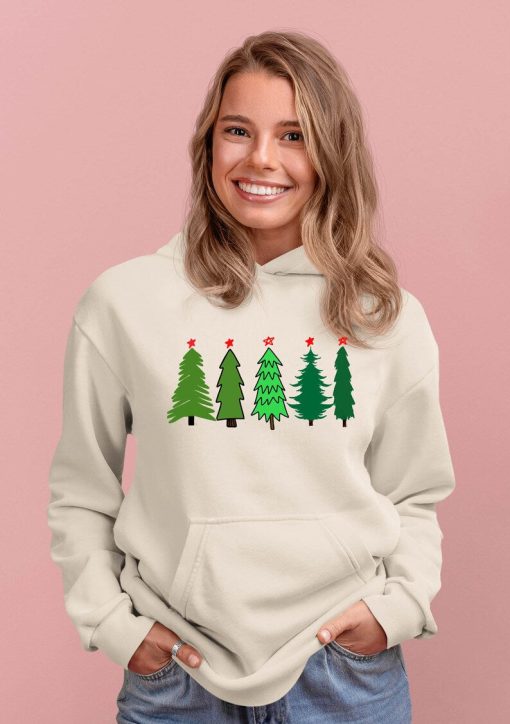 Christmas trees Hoodie, Trees Botanical Hoodie, Christmas Hoodie, Christmas gift, hoodie gift, Christmas graphic