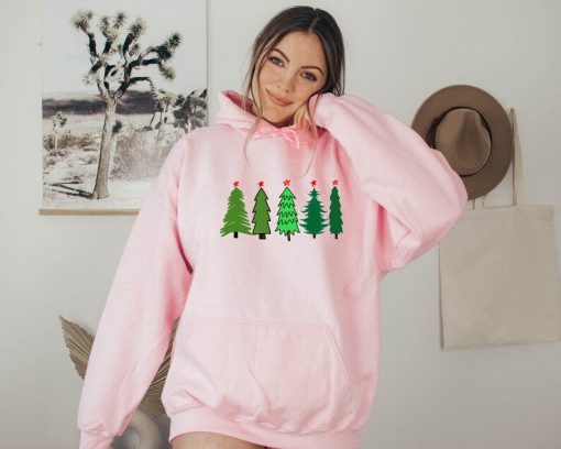 Christmas trees Hoodie, Trees Botanical Hoodie, Christmas Hoodie, Christmas gift, hoodie gift, Christmas graphic