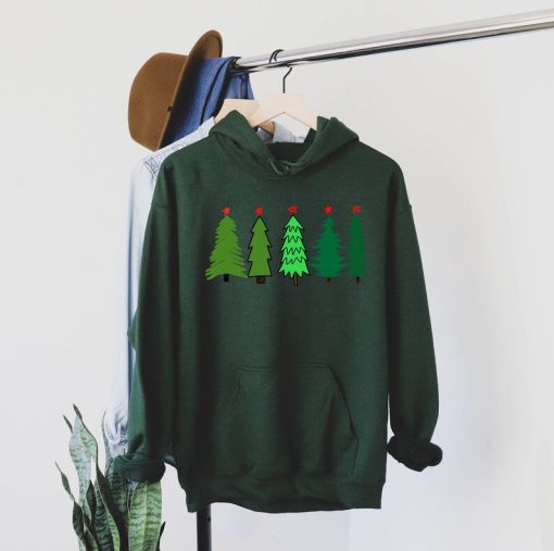 Christmas trees Hoodie, Trees Botanical Hoodie, Christmas Hoodie, Christmas gift, hoodie gift, Christmas graphic