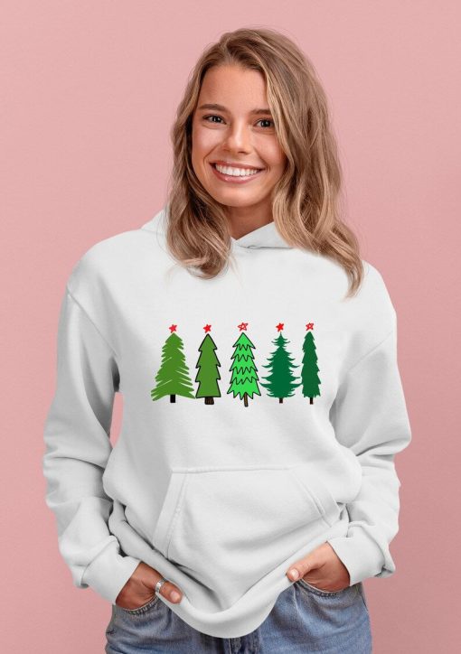 Christmas trees Hoodie, Trees Botanical Hoodie, Christmas Hoodie, Christmas gift, hoodie gift, Christmas graphic