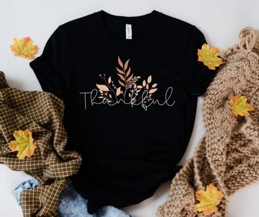 Thankful Shirt, Thanksgiving Shirt, Fall Shirt, Thankful Tshirt, Thankful Top, Women's Fall Shirt, Thanksgiving, Rose Gold