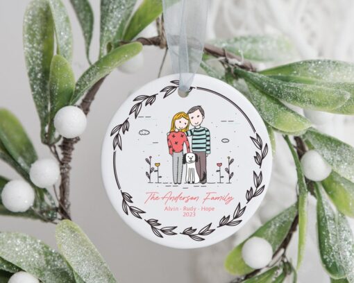 Custom Family Christmas Ornament, Home Sweet Home 2023, Christmas Ornament For 2023,Personalized Ornament With Family Name