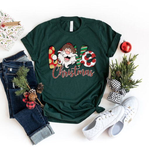 Love Christmas shirt, Christmas shirt for women, Merry Christmas shirt, Christmas Santa Claus shirt, Christmas gift