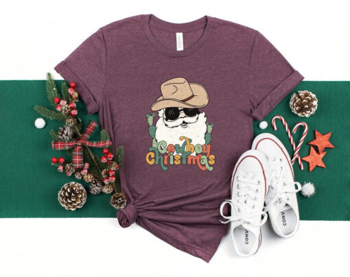 Cowboy Christmas Shirt, Family Christmas Tee, Western Christmas, Country Christmas T-shirt, Christmas Gift