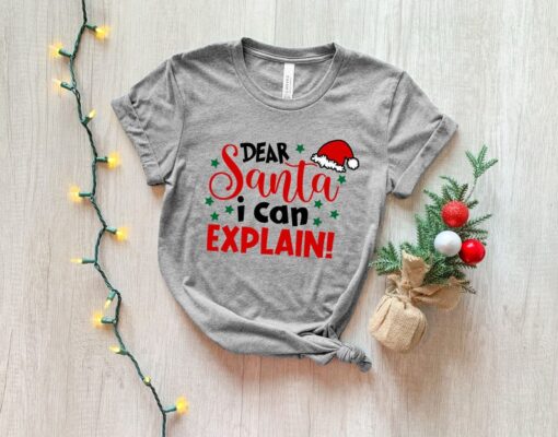 Dear Santa I Can Explain Shirt, Merry Christmas Shirt , Christmas Gift, Santa Shirt, Dear Santa