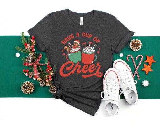 Retro Christmas Shirt, Christmas Graphic Tee, Hot Cocoa Christmas Shirt, Christmas Movies T-shirt, Family Christmas Outfit