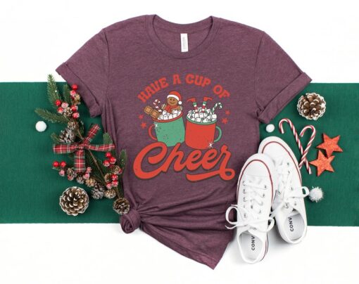 Retro Christmas Shirt, Christmas Graphic Tee, Hot Cocoa Christmas Shirt, Christmas Movies T-shirt, Family Christmas Outfit