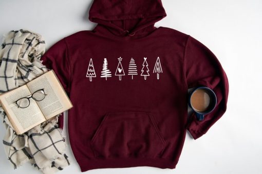 Christmas Trees Hoodie, Trees Hoodie, Christmas reindeer trees Hoodie, Christmas hoodie, Hoodie for women, Christmas gift