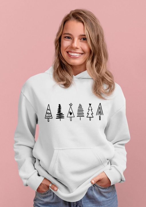 Christmas Trees Hoodie, Trees Hoodie, Christmas reindeer trees Hoodie, Christmas hoodie, Hoodie for women, Christmas gift