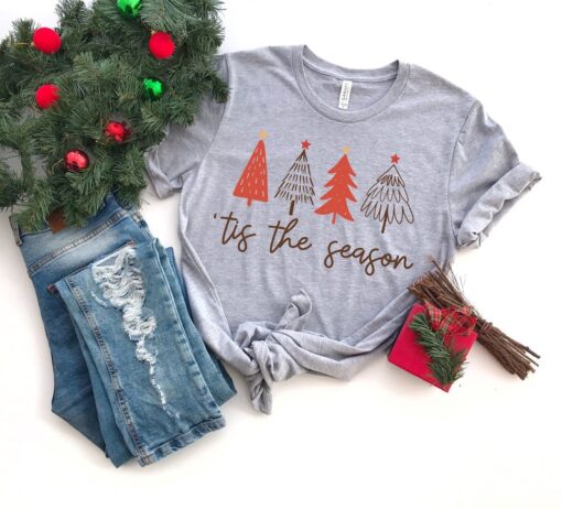 Tis The Season Shirt, Christmas Tree T-shirt, Xmas Shirt, Christmas Season Tee