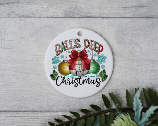 Ball Deep Xmas, Holidays Ornament, Custom Christmas Ornament, Custom Family Tree Keepsake, Christmas Gift