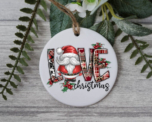 Love Christmas Ornament, Happy New Year Ornament, Holidays Ornament, Custom Christmas Ornament