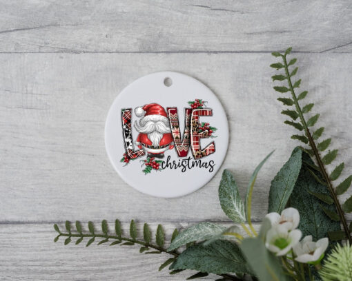 Love Christmas Ornament, Happy New Year Ornament, Holidays Ornament, Custom Christmas Ornament