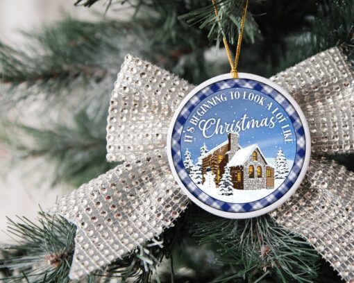 It's Beginning To Look A Lot Like Christmas Ornament, Memorial Ornament, Custom Christmas Ornament, Ceramic Ornament