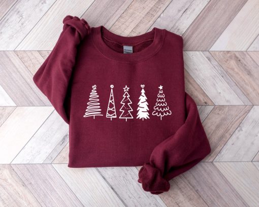 Christmas Sweatshirt, Christmas Sweater, Christmas Tree Sweatshirt, Holiday Sweaters for Women, Winter Sweatshirt