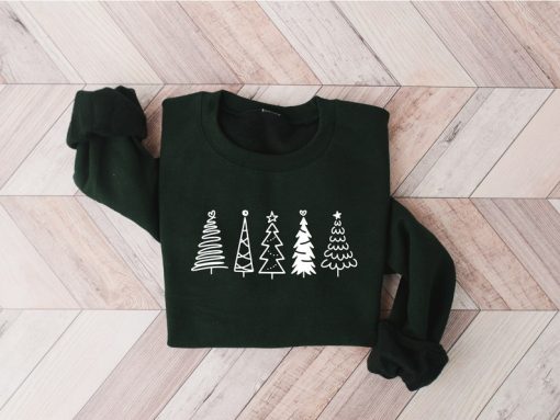 Christmas Sweatshirt, Christmas Sweater, Christmas Tree Sweatshirt, Holiday Sweaters for Women, Winter Sweatshirt