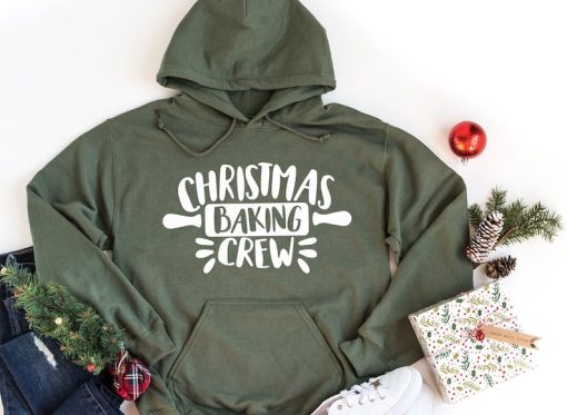 Christmas Baking Crew Hoodie, Christmas Hoodie, Hoodie Graphic, Christmas gift hoodie, Funny and Happy Christmas hoodie