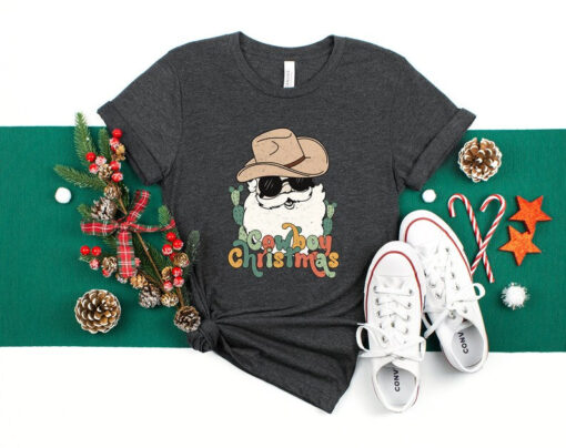 Cowboy Christmas Shirt, Family Christmas Tee, Western Christmas, Country Christmas T-shirt, Christmas Gift