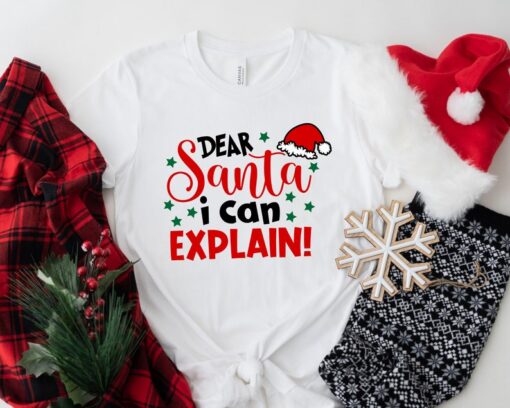 Dear Santa I Can Explain Shirt, Merry Christmas Shirt , Christmas Gift, Santa Shirt, Dear Santa