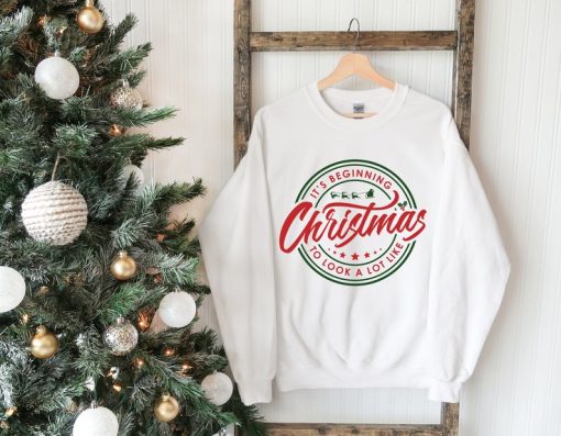 Christmas Sweatshirt, Its Beginning to Look a Lot Like Christmas, Christmas Crew Sweater, Christmas Santa Sweatshirt