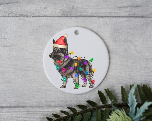 German Shepherd Christmas Light, Personalized Pet Ornament, Custom Dog Christmas Ornament