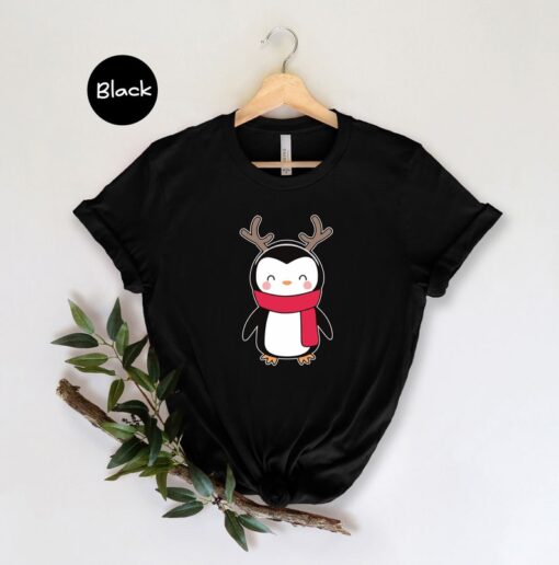 Cute Christmas Penguin Shirt, Christmas Crew Shirt, Christmas Gift, Christmas Animal Tee