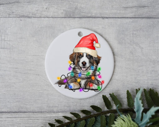 Shepherd Dog Christmas, Personalized Pet Ornament, Custom Dog Christmas Ornament, Dog Ornament