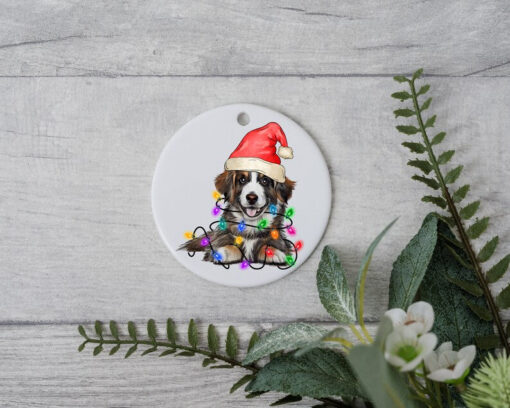 Shepherd Dog Christmas, Personalized Pet Ornament, Custom Dog Christmas Ornament, Dog Ornament