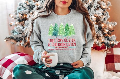 Christmas Shirt For Her, Tree Tops Glisten, Mama Christmas Shirt, Gift For Mom, Christmas Shirt