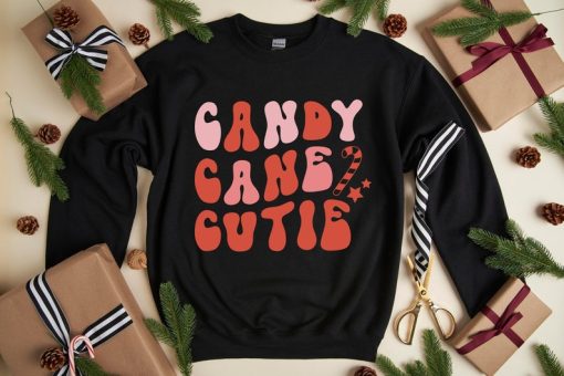 Candy Cane Cutie Sweatshirt, Christmas Women Sweater, Christmas Crewneck