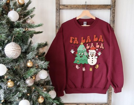 Christmas Sweatshirt, Fa La La La La Sweatshirt, Xmas Sweater, Christmas Holiday, Christmas Graphic Crewneck