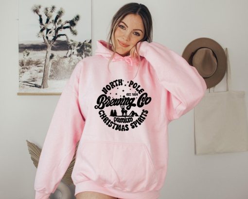 North Pole Brewing Co hoodie, Cute Christmas sweatshirt, Christmas hoodie for Women, Woman's Christmas hoodie