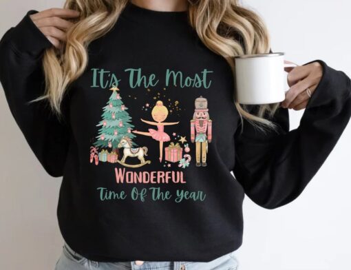 Sugar Plum Fairy Xmas Tee, Cute Christmas Sweatshirt For Women, Christmas Sweatshirt