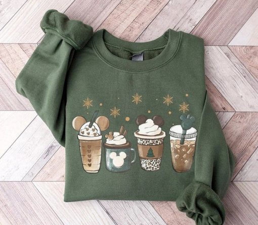 Christmas Mickey Coffee Sweatshirt, Disney Christmas Coffee Sweatshirt, Coffee Christmas Sweater, Disney Holiday Tee