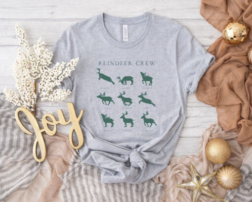 Christmas Reindeer Shirt, Christmas Shirt, Christmas Reindeer Crew Shirt, Women's Christmas, Christmas Gift Shirt