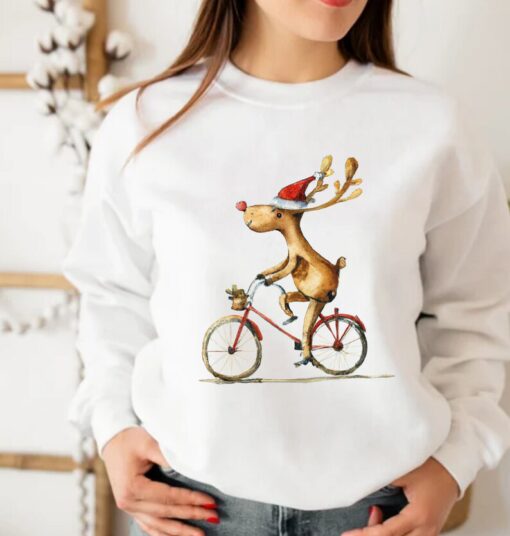 Reindeer Christmas Shirt, Holiday Shirts Women, Xmas Shirt, Christmas Shirt, Christmas Gift, Reindeer Christmas Shirt