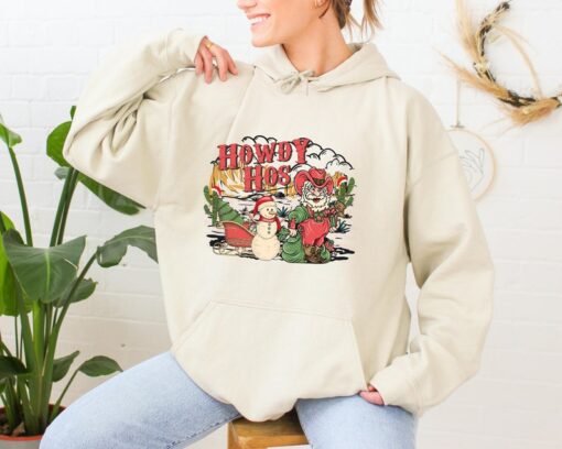 Howdy Christmas Hoodie, Christmas gift hoodie, merry Christmas hoodie, New Year hoodie, Funny and Happy Christmas