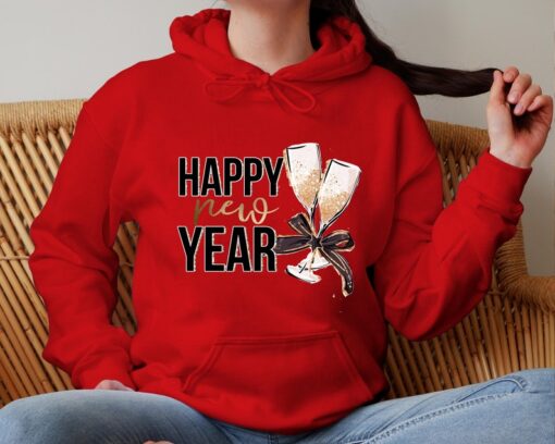 Happy New year Hoodie, Christmas Hoodie, Christmas gift hoodie, 2023 holiday hoodie, women's hoodie, Hoodie for girls