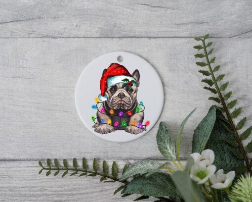 French Bulldog Christmas Light, Personalized Pet Ornament, Custom Dog Christmas Ornament, Personalized Ornament