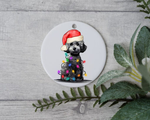 Poodle Christmas, Personalized Pet Ornament, Custom Dog Christmas Ornament, Personalized Ornament