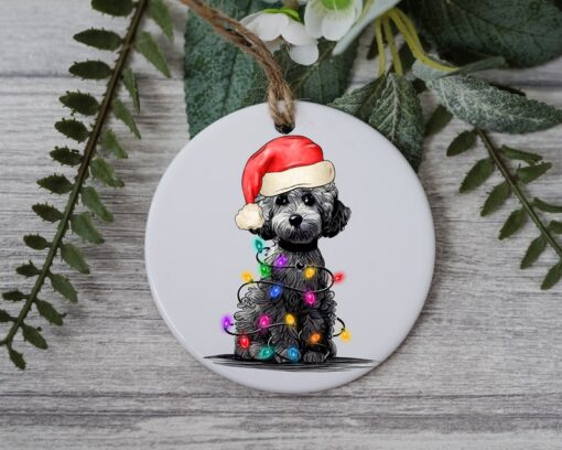 Poodle Christmas, Personalized Pet Ornament, Custom Dog Christmas Ornament, Personalized Ornament