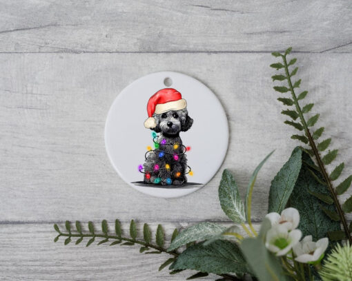 Poodle Christmas, Personalized Pet Ornament, Custom Dog Christmas Ornament, Personalized Ornament