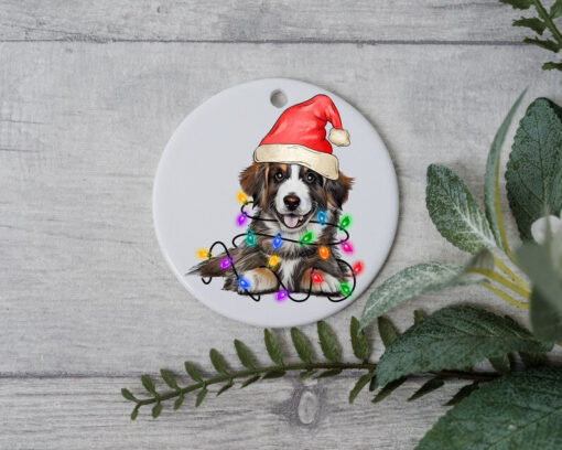 Shepherd Dog Christmas, Personalized Pet Ornament, Custom Dog Christmas Ornament, Dog Ornament