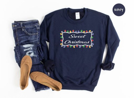 Sweet Christmas Light Sweatshirt, Winter Sweatshirt, Cold Season Sweatshirt, Christmas Hoodie, Christmas Gift